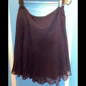 Pleated Polkadot Skirt